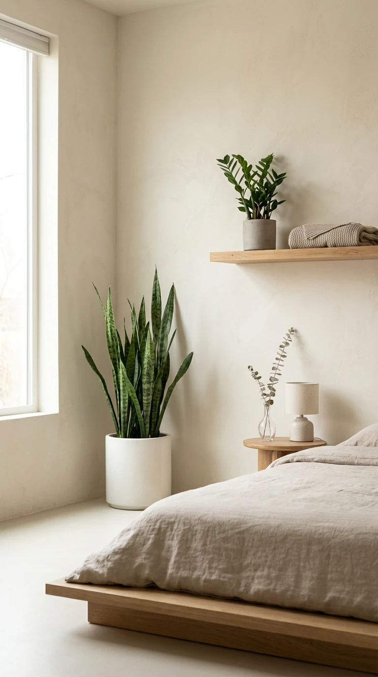 Les plantes épurées : la nature minimaliste dans la chambre