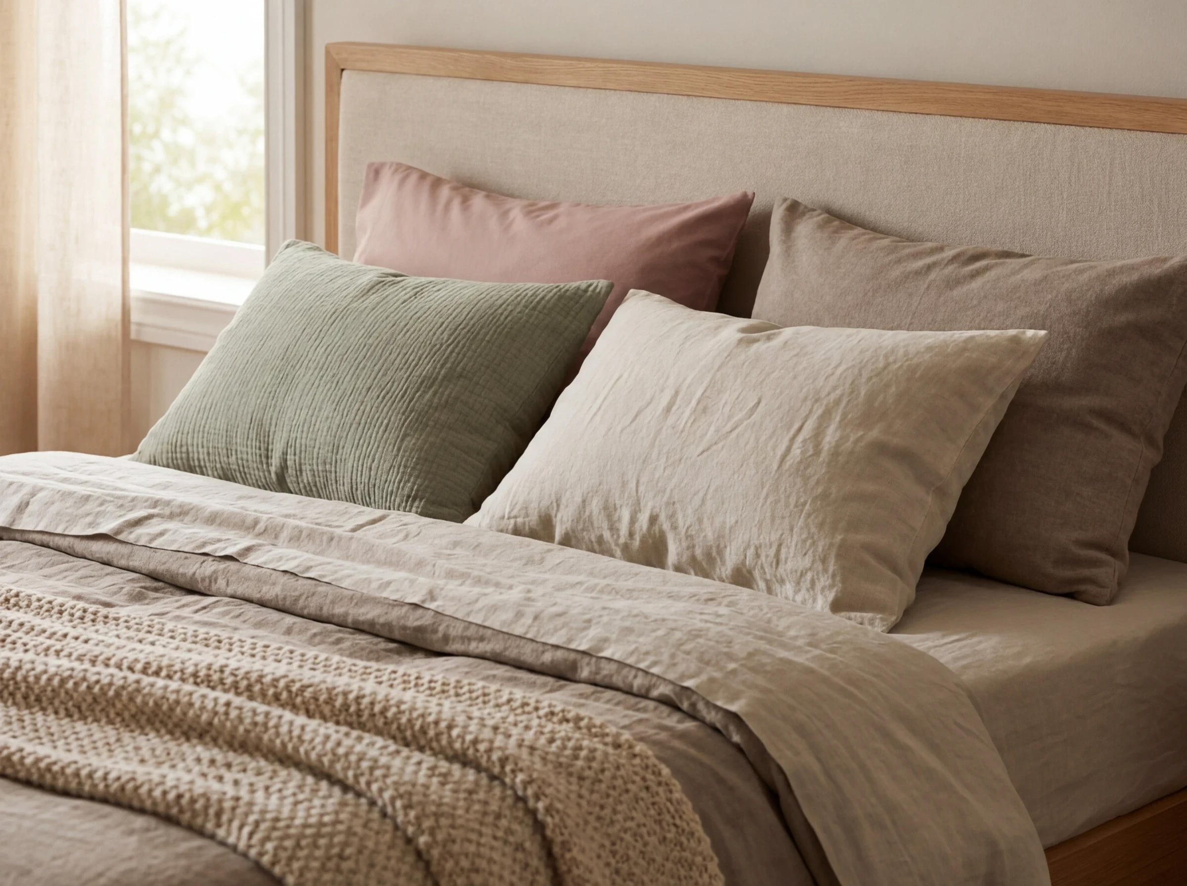 Linge de lit et taies d'oreiller pour une chambre cocooning