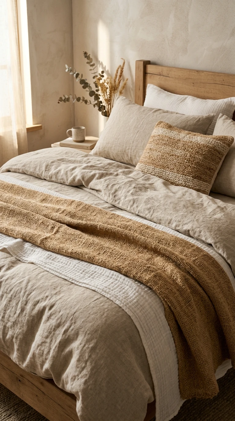 Les textiles en lin, chanvre et coton bio : la garde-robe écologique de la chambre