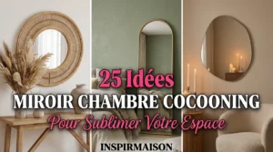 Collage de trois styles de miroirs décoratifs pour une chambre à l'ambiance cocooning et chaleureuse.