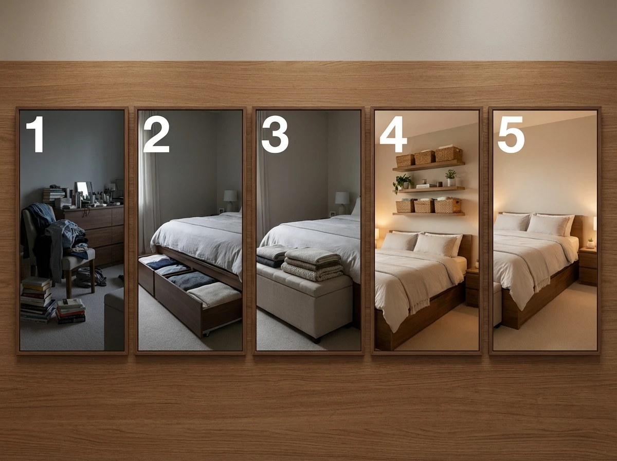 Solutions de rangement pour une chambre organisée