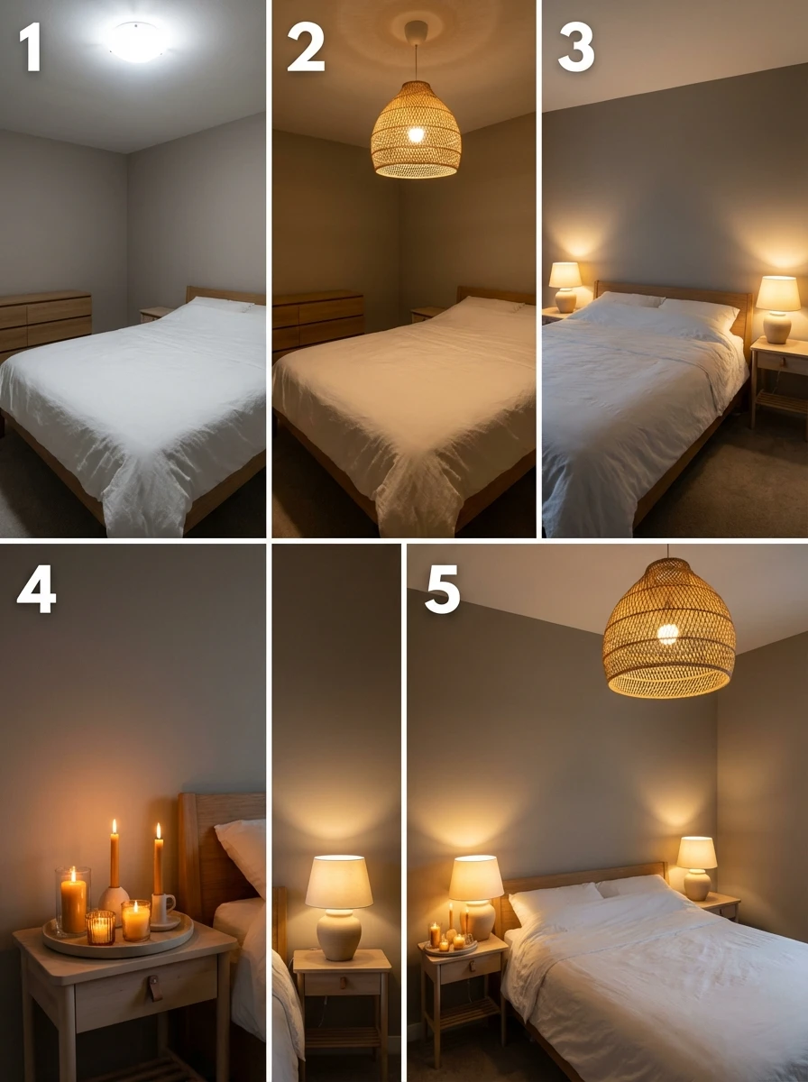 Soigner l'éclairage pour une chambre douce et chaleureuse