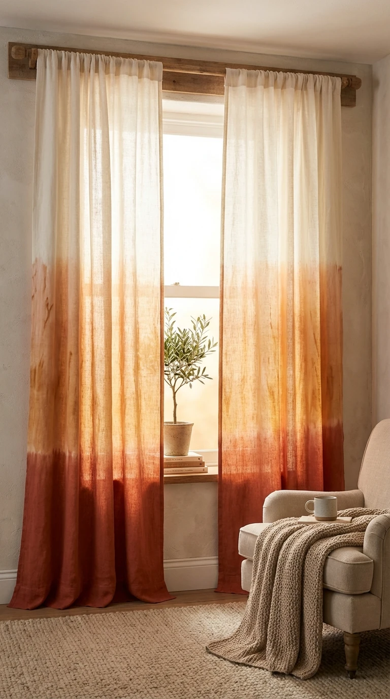 DIY : Teindre ses rideaux avec la technique du dip-dye