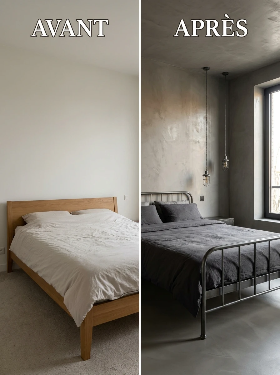 Adopter le béton ciré sur les murs pour l'effet loft total
