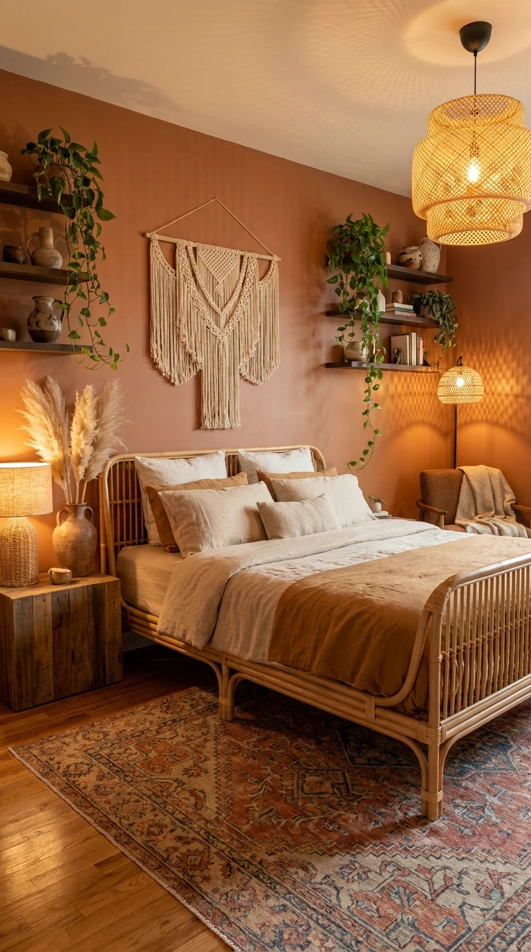 Adopter le style bohème moderne pour une chambre chaleureuse
