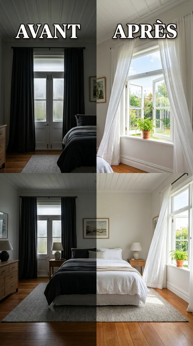 Importance d'aérer sa chambre chaque matin : Avant/Après