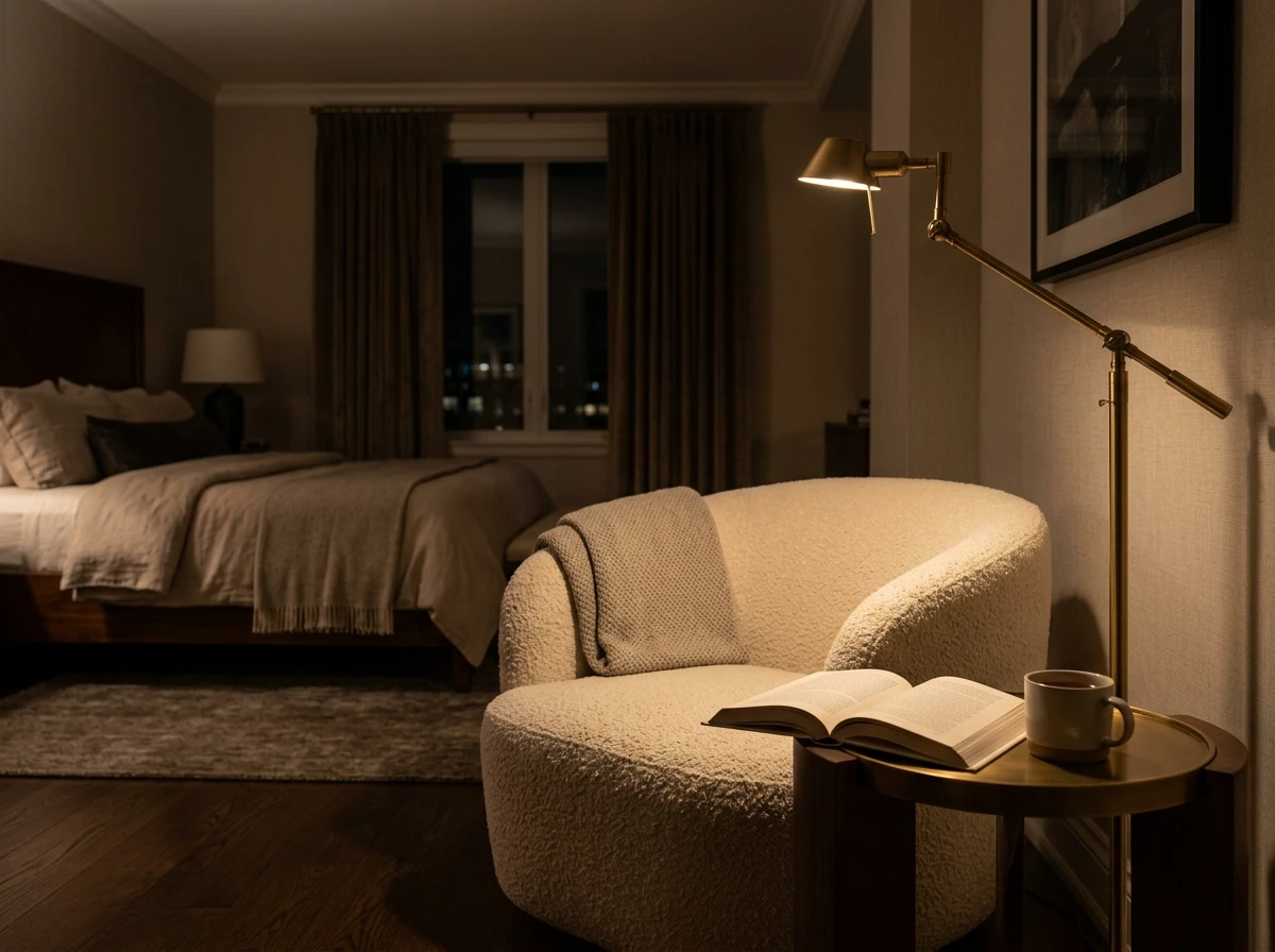 Ajouter une lampe sur pied dans le coin lecture