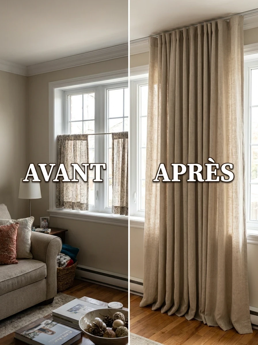 Changer les rideaux pour des modèles du plafond au sol