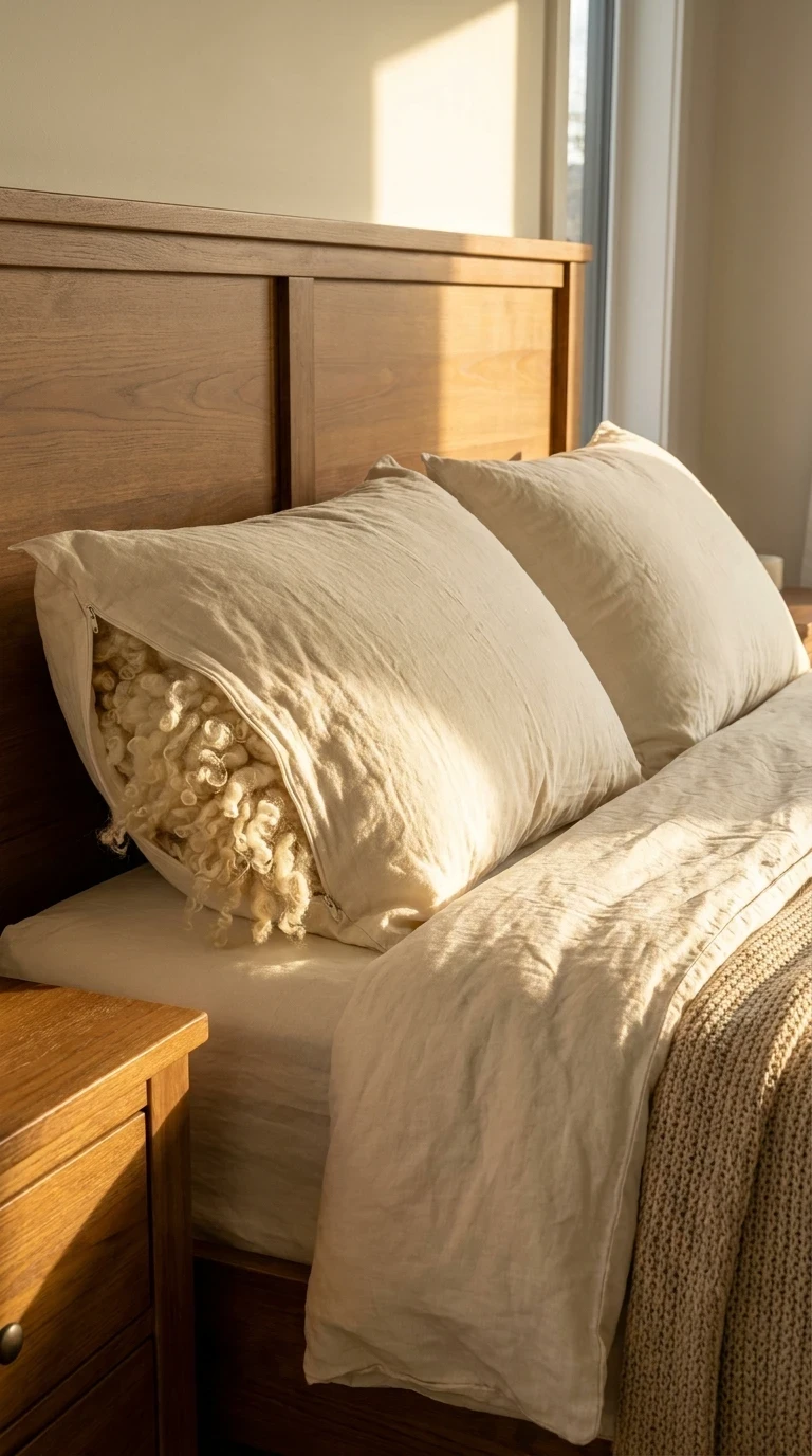 Choisir des oreillers en laine ou en fibres naturelles
