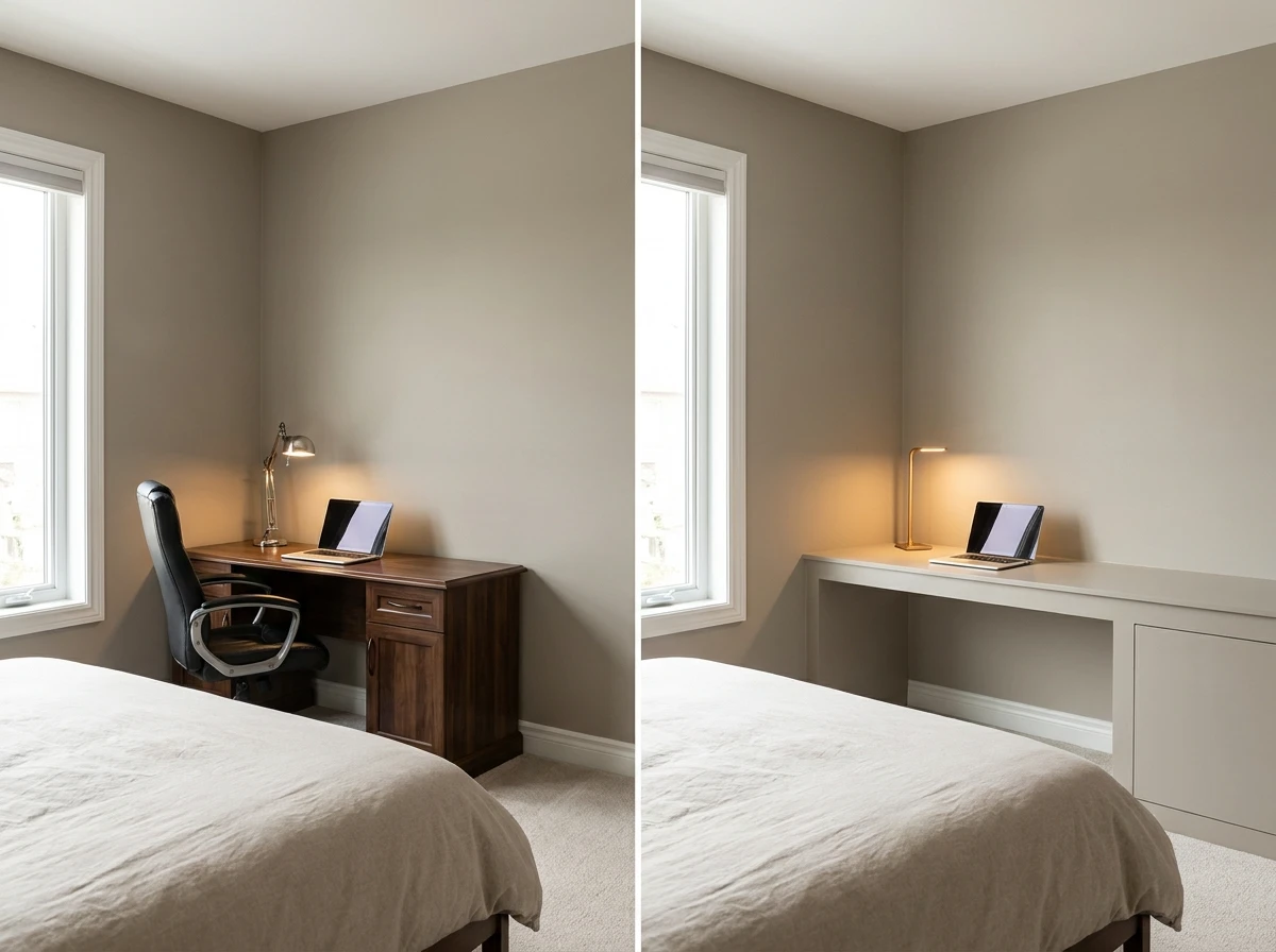 Bureau discret : l'intégrer à la déco grâce à sa couleur