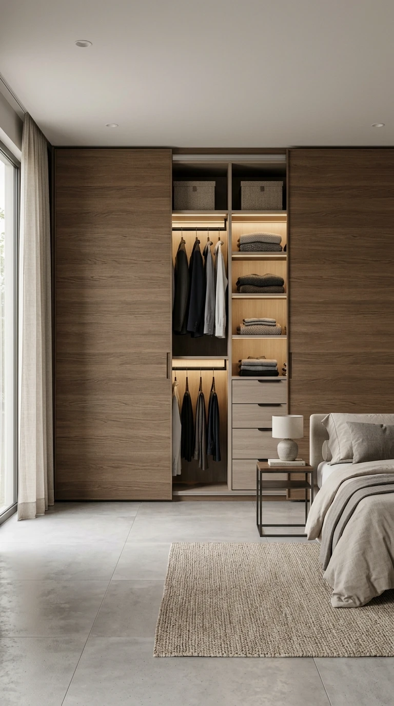 Choisir un dressing intégré aux portes coulissantes
