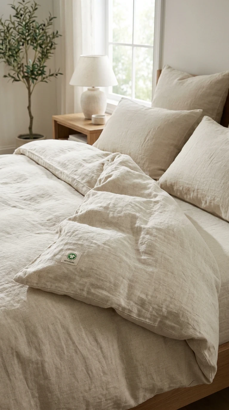 Choisir un linge de lit en lin ou en coton bio certifié GOTS