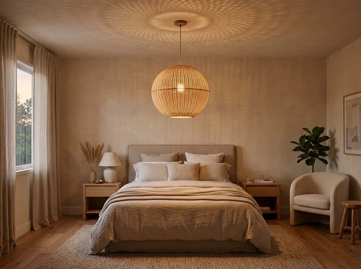 Choisir une suspension centrale en rotin pour la chambre