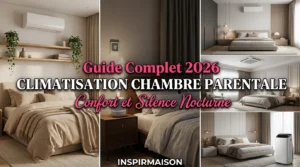 Différents types de climatiseurs installés dans des chambres parentales élégantes.