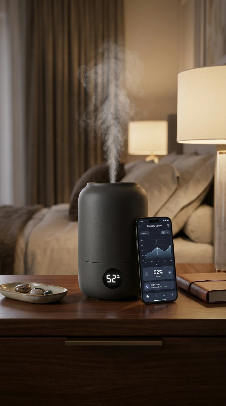 Connecter l'humidificateur pour réguler le taux d'humidité