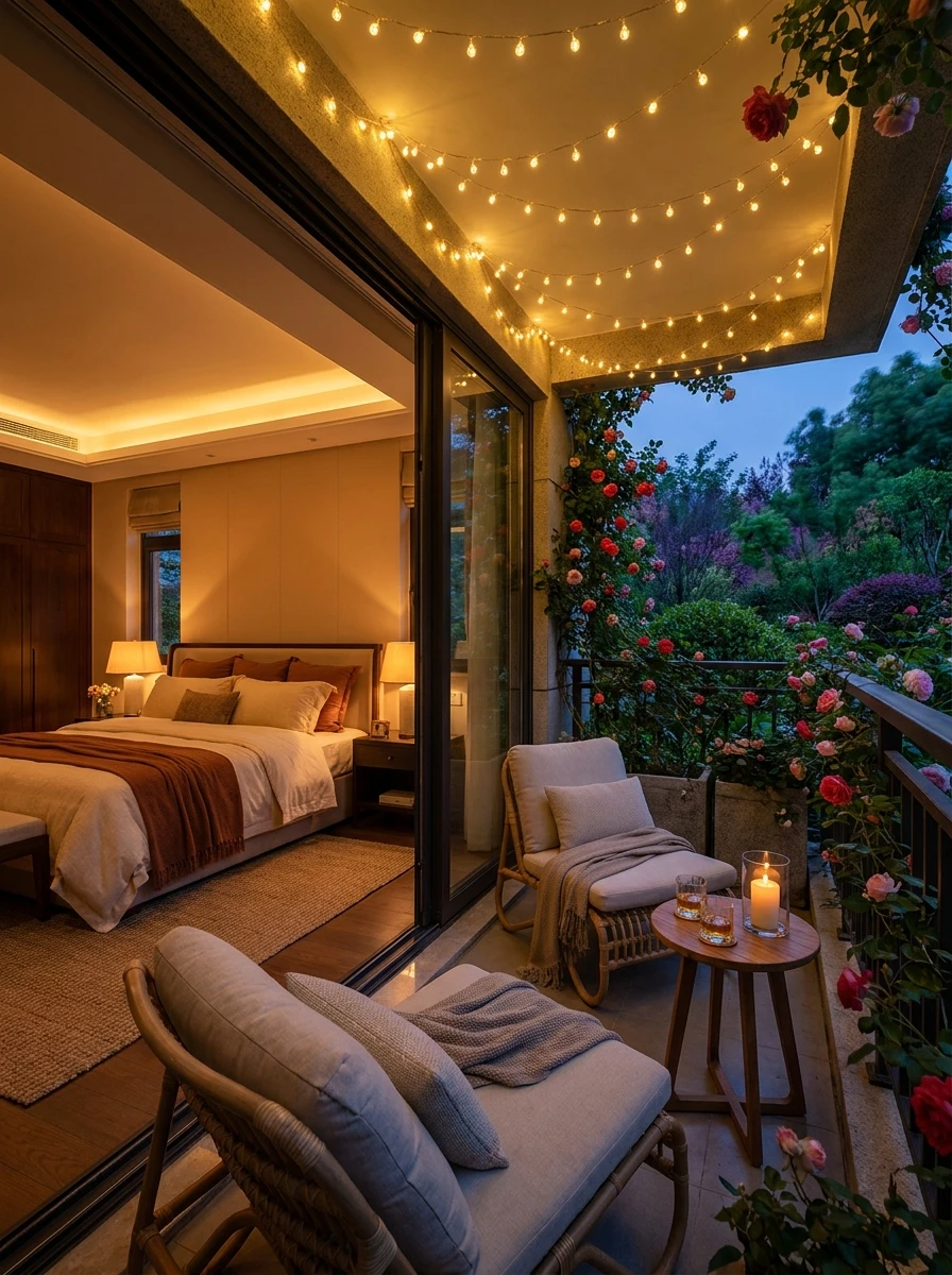 Aménagement d'un balcon privatif comme extension de la chambre