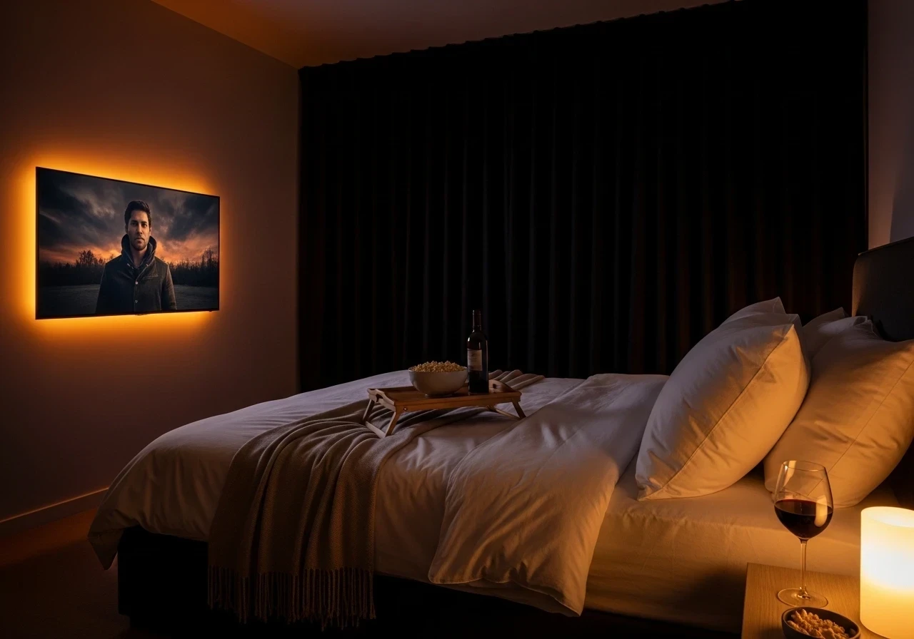 Créer un coin cinéma cosy dans la chambre parentale