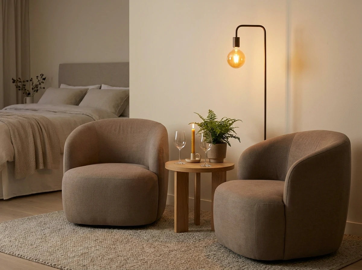 Aménagement d'un coin détente cosy dans une chambre