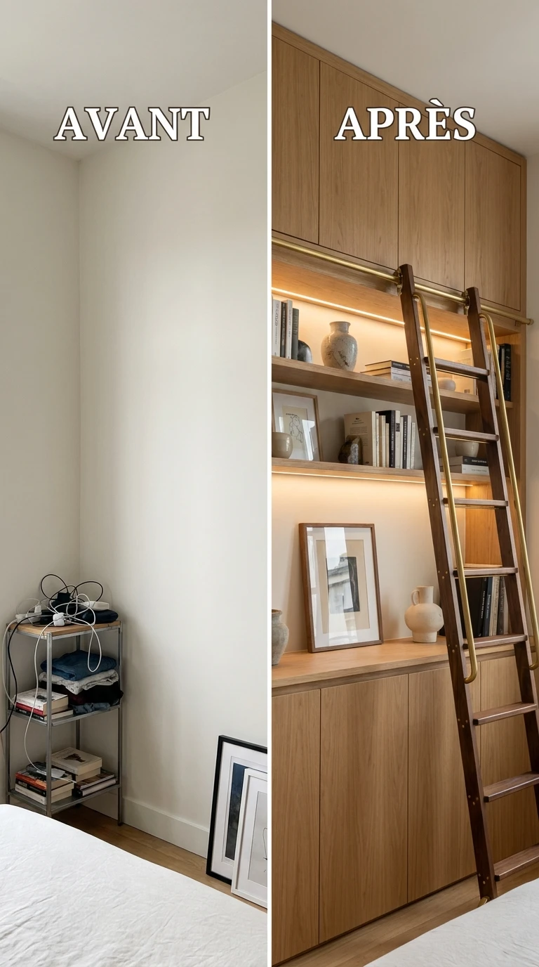 Créer un mur de rangement du sol au plafond