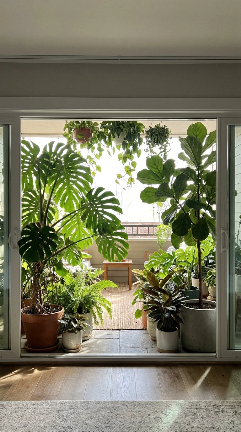 Aménager une frontière végétale entre chambre et balcon