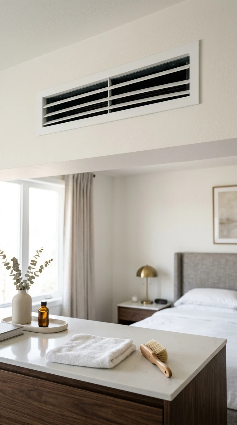 Dépoussiérage des grilles de ventilation et climatisation