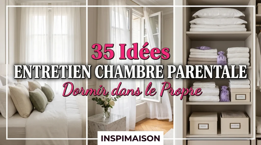 Collage d'une chambre propre, d'une fenêtre ouverte et d'un placard de linge parfaitement organisé.