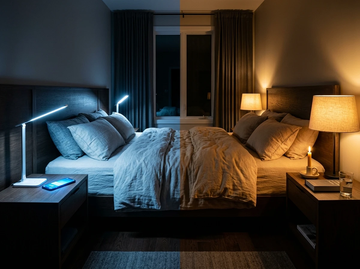 Lumière bleue vs lumière chaude : impact sur le sommeil