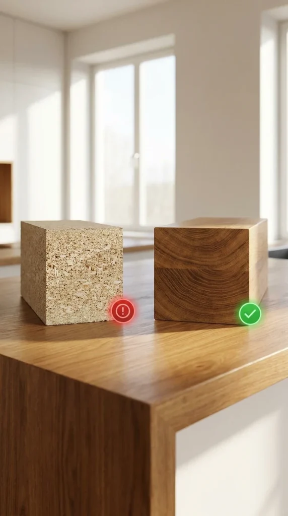Éviter les meubles en panneaux de particules agglomérées