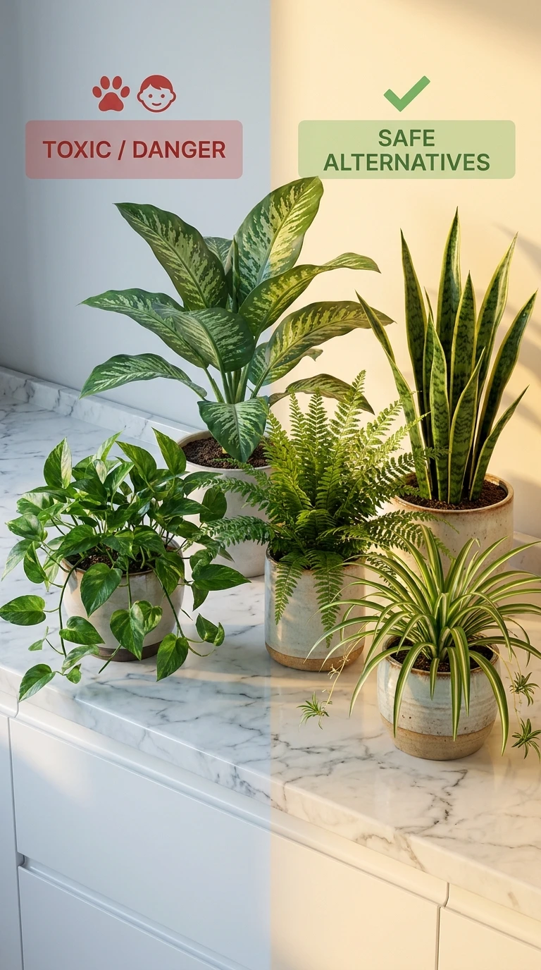 Plantes d'intérieur : variétés toxiques vs alternatives sûres
