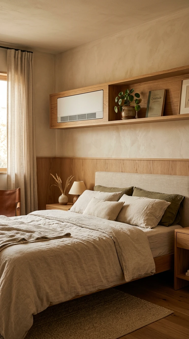 Intégration discrète de la climatisation dans une chambre