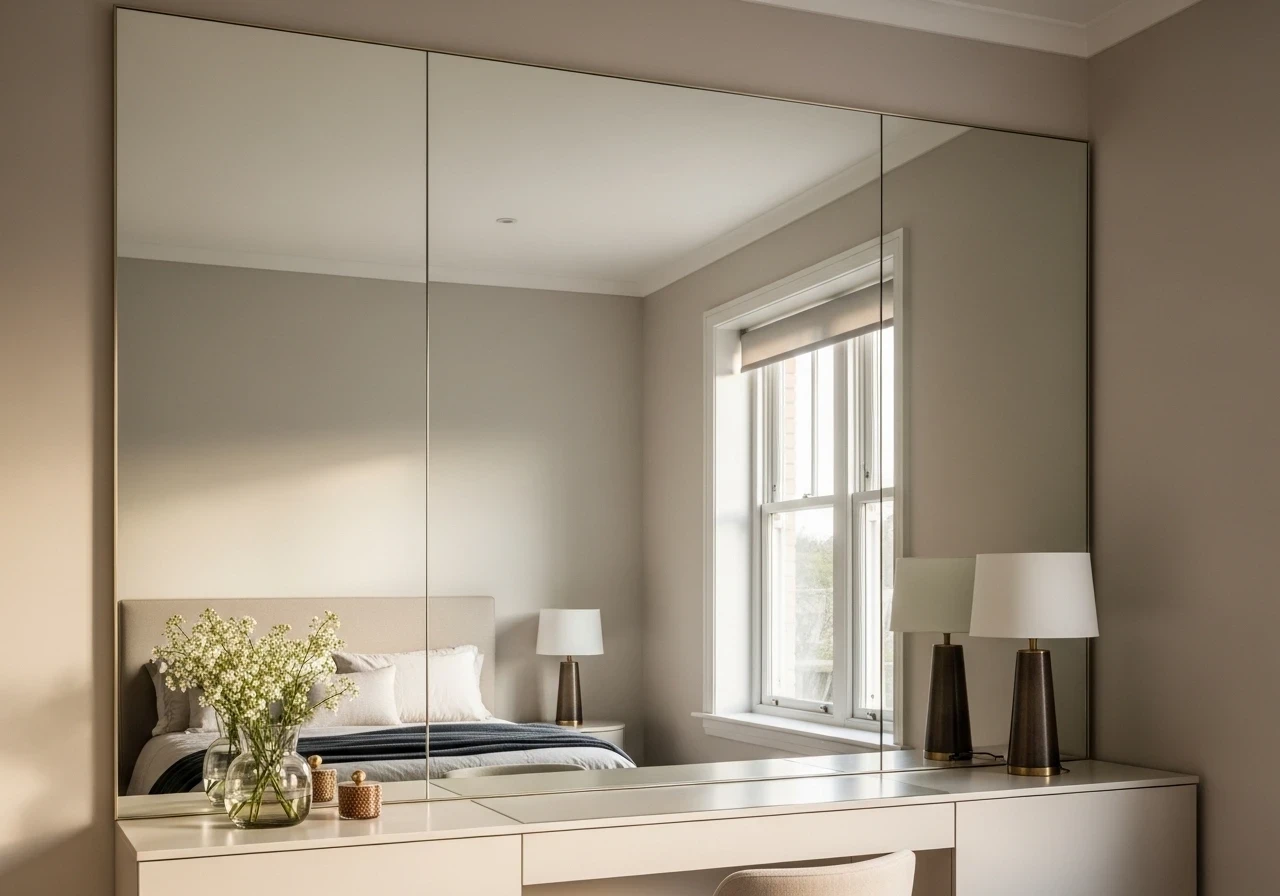 Miroir mural XXL pour habiller un coin coiffeuse