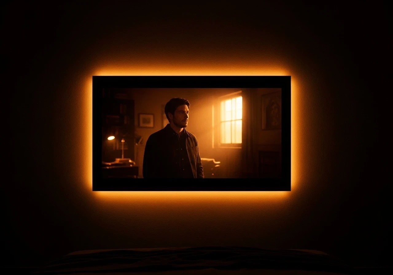 Installation d'un rétroéclairage LED ambre derrière un écran