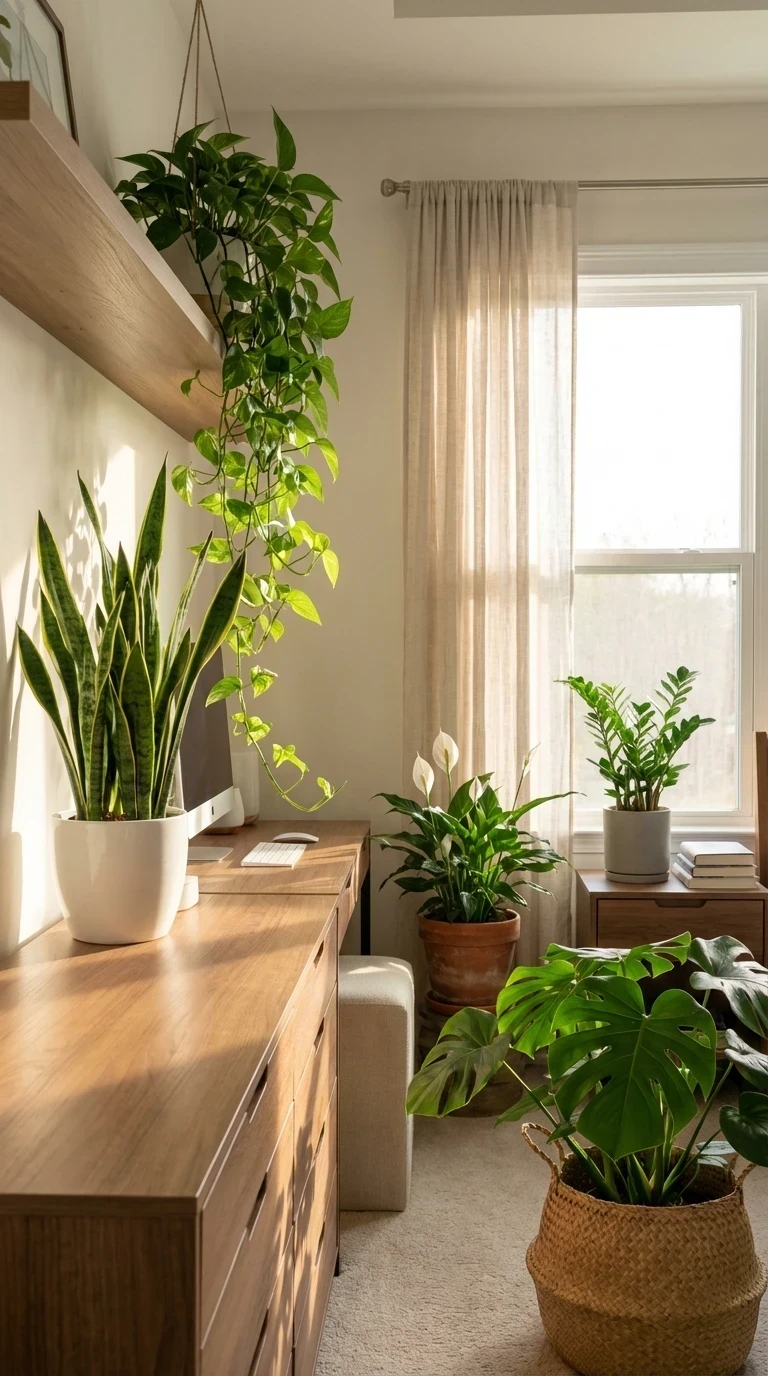 Intégrer des plantes vertes pour purifier et décorer son bureau