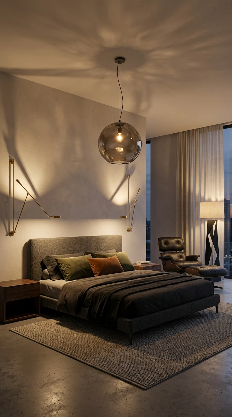 Luminaires design et sculptural pour une chambre moderne