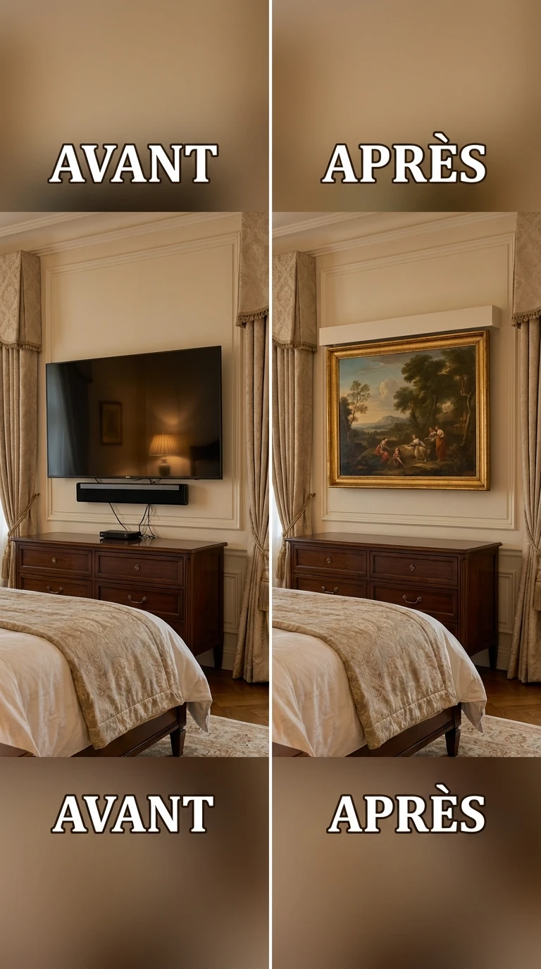 Intégrer une télévision cachée avec motorisation