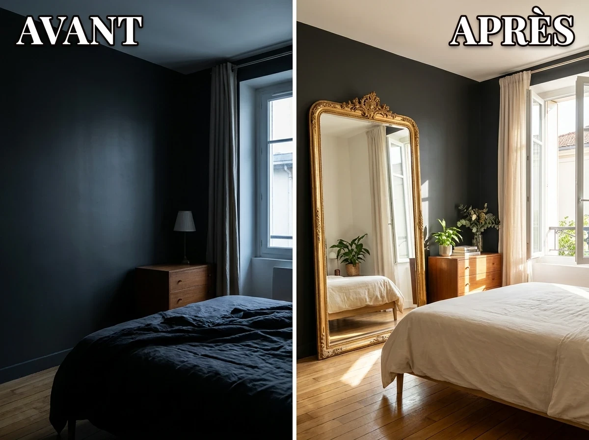 Introduire un grand miroir qui multiplie la lumière