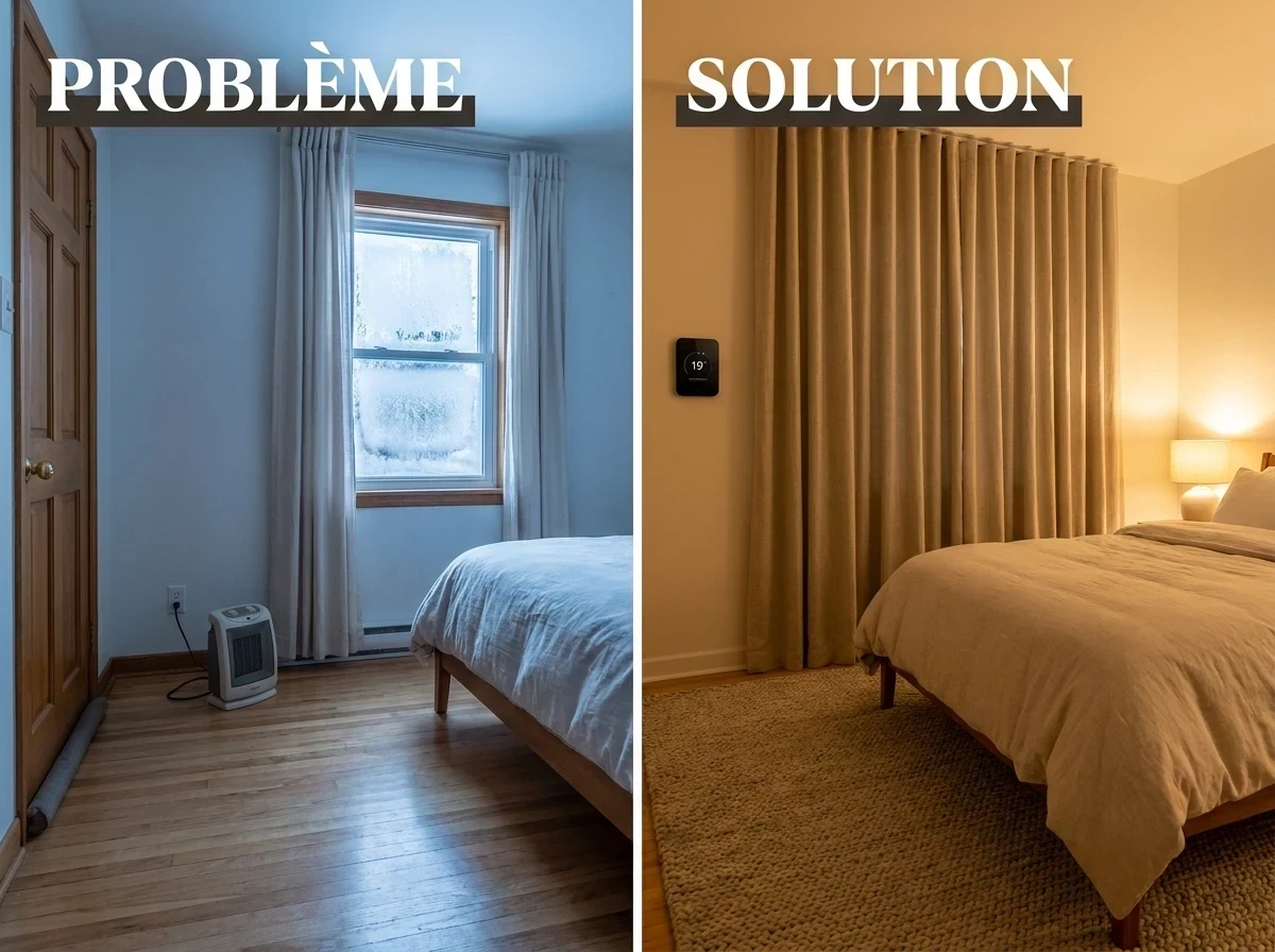 la chambre est trop froide en hiver ou trop chaude en été
