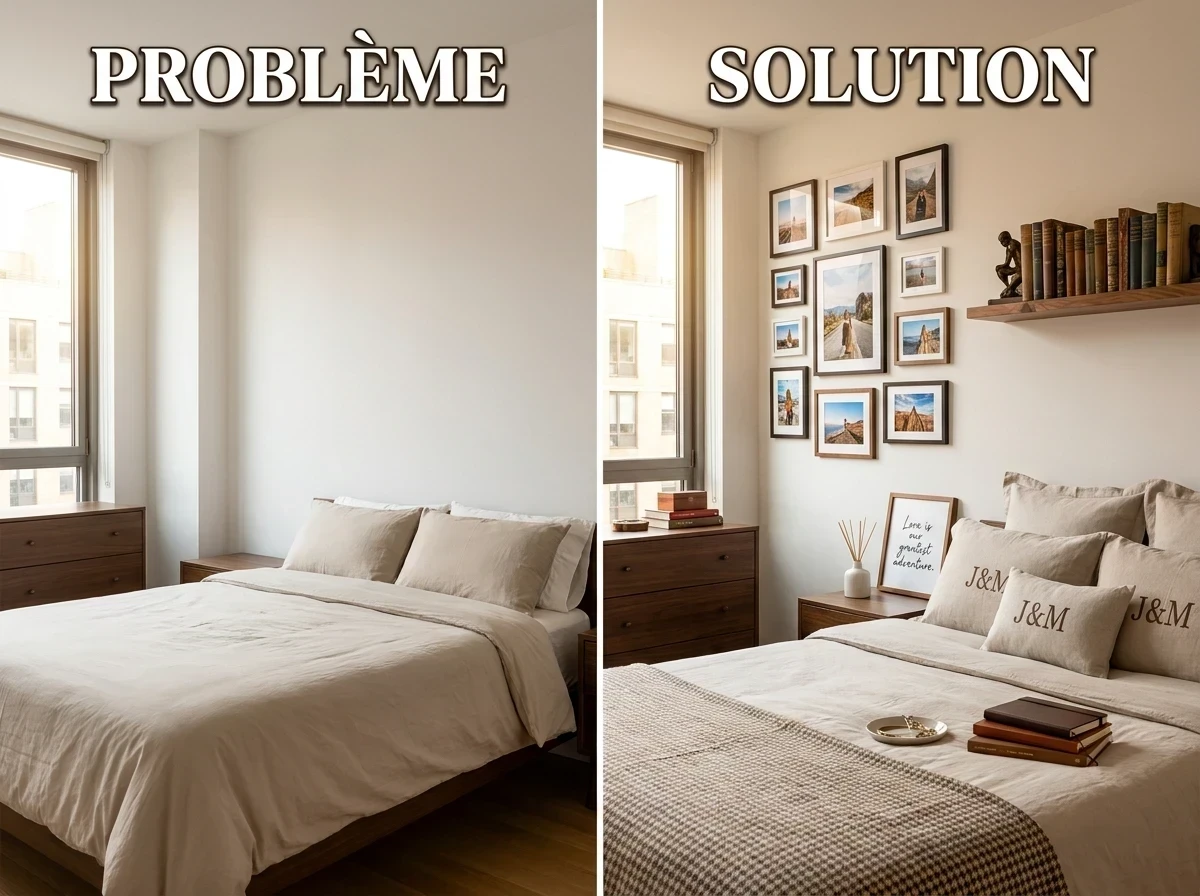 la chambre parentale ne reflète pas la personnalité du couple