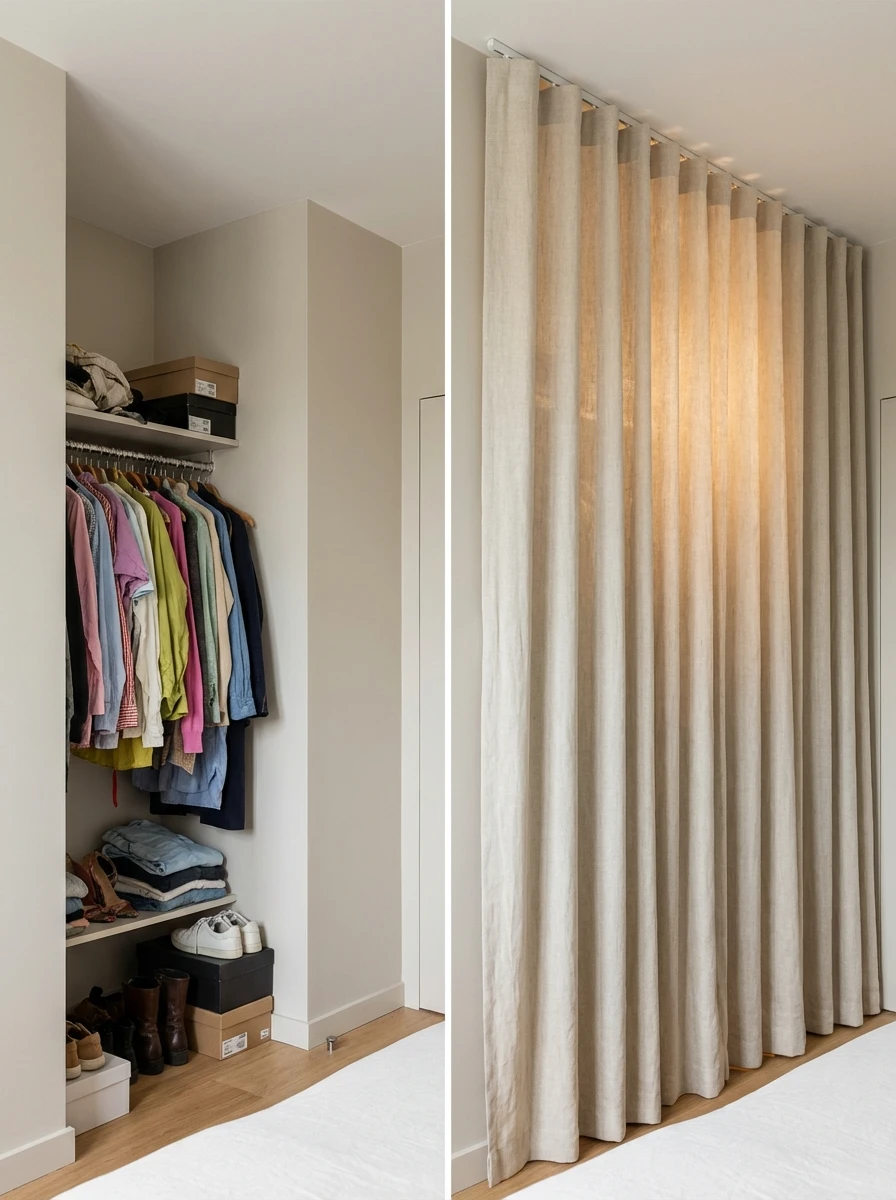 Dressing avec Rideau : Douceur et Économie