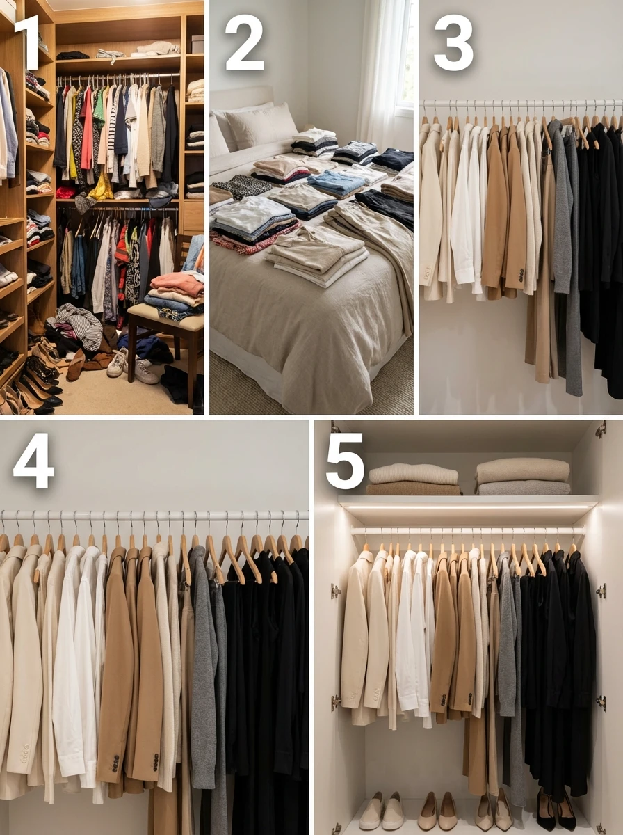 Le Dressing Capsule : Méthode 20 Pièces pour un Placard Organisé