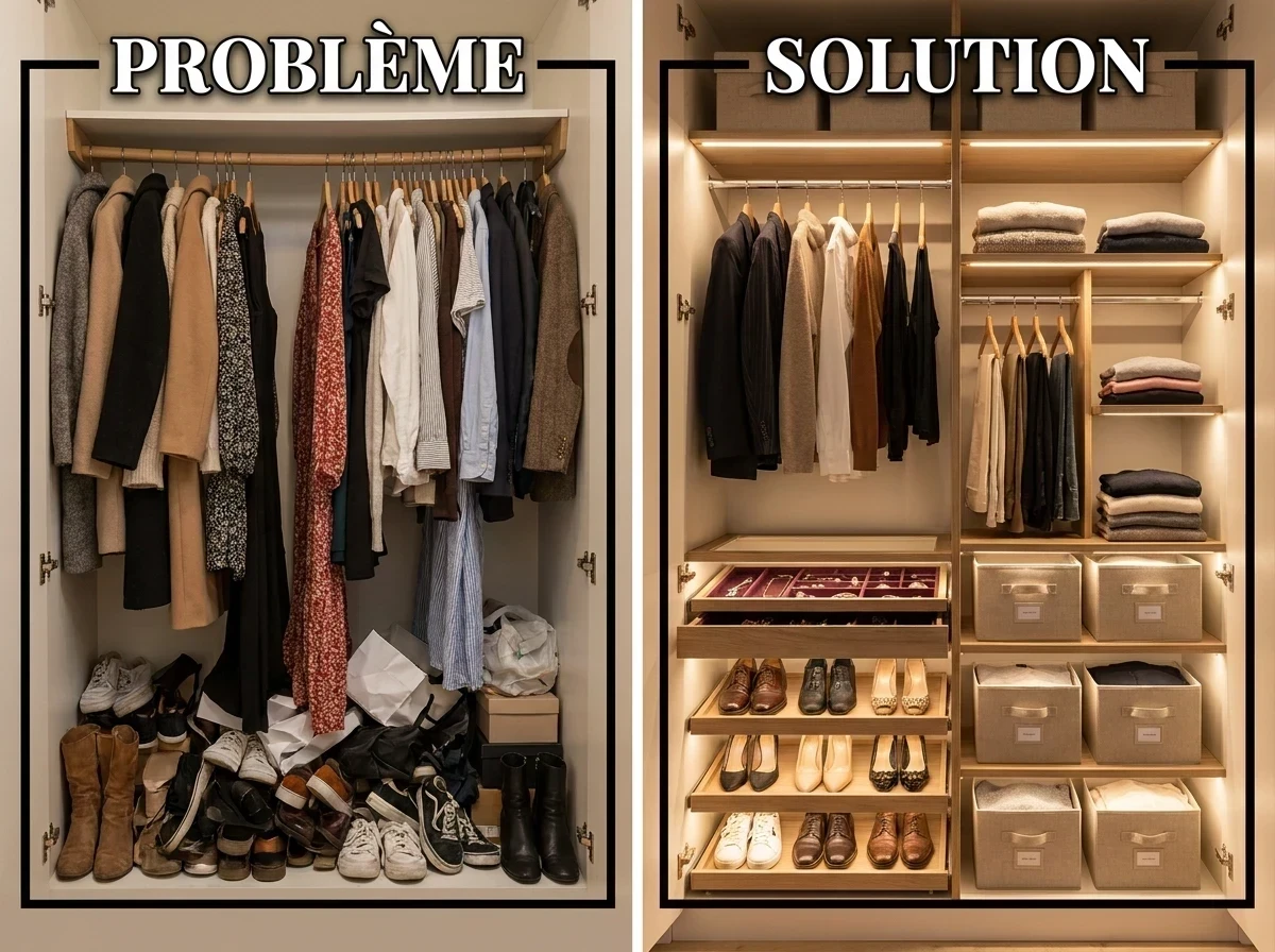 le dressing est mal conçu et nuit à l'organisation