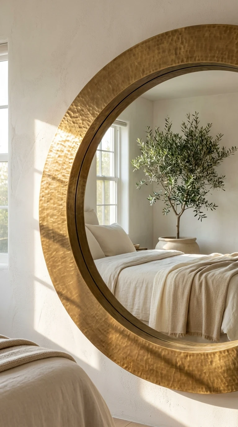 Le grand miroir en laiton ou en bois sculpté : la pièce décorative centrale