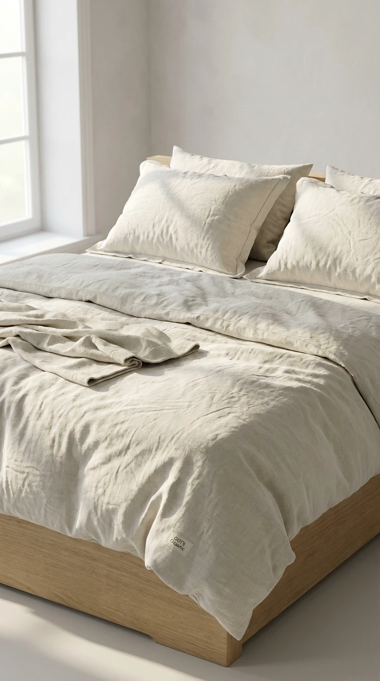 Le linge de lit en lin lavé haut de gamme