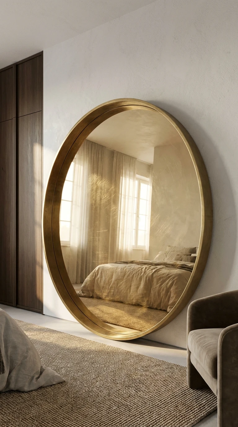 Le miroir en laiton brossé comme pièce de caractère