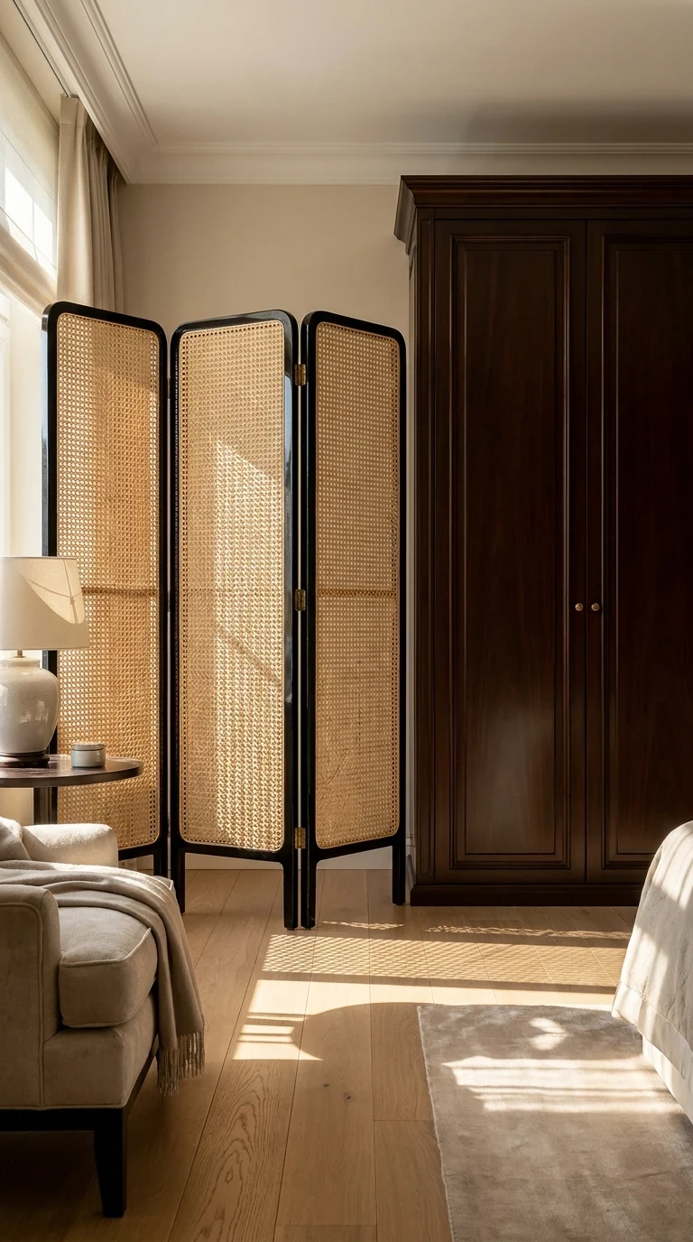 Le paravent design en bois laqué ou en cannage
