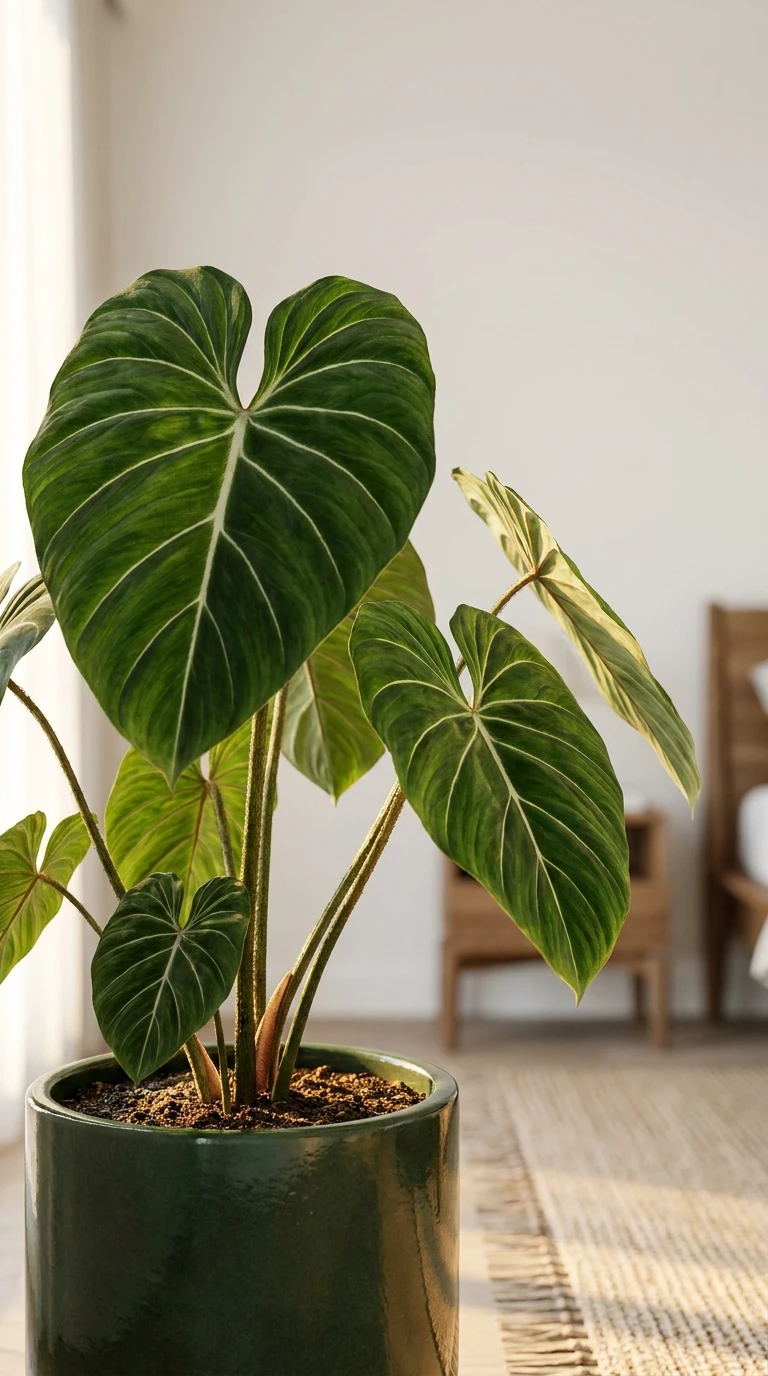 Philodendron aux grandes feuilles exotiques pour l'intérieur