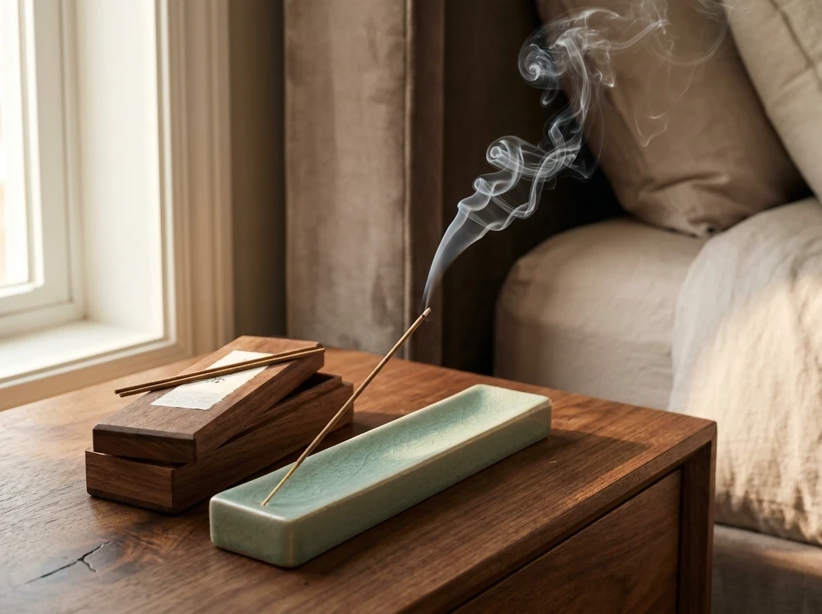 L'encens japonais ou coréen et le porte-encens en céramique