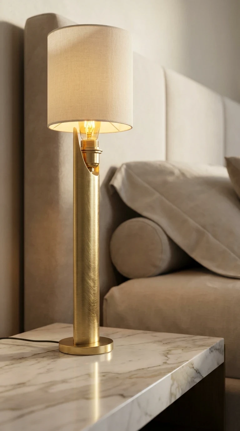 Les lampes de chevet en laiton brossé : la touche métal précieux