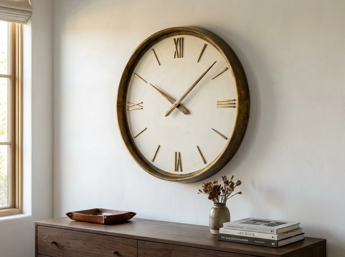 L'horloge design en métal ou en bois sculpté