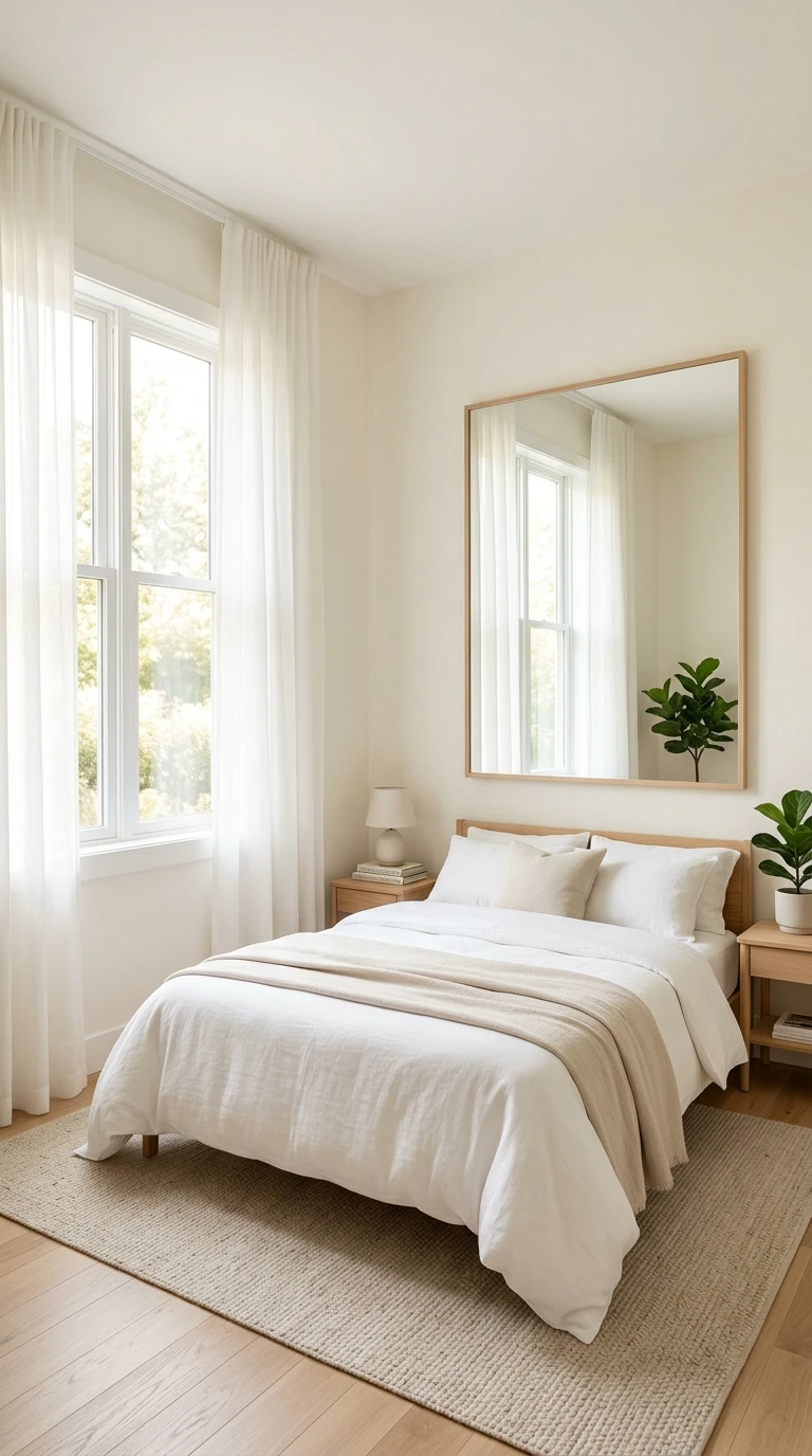 Maximiser la lumière naturelle dans une chambre minimaliste